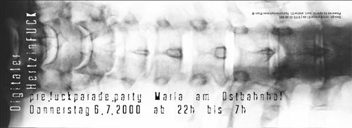 Digitaler HerzinFUCK - pre.fuckparade.party, Maria am Ostbahnhof, Donnerstag, 6.7.2000, 22-7 h