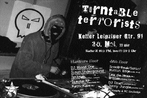 Turntable Terrorists, 30. Mai 1998, ExZess-Keller, Leipziger Str. 91, Frankfurt-Bockenheim
