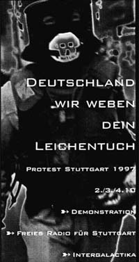 Deutschland, wir weben dein Leichentuch. Protest Stuttgart 1997